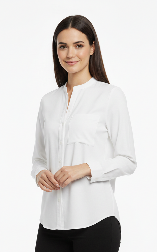 CHICOREE WOMENS BASIC WHITE SHIRT
