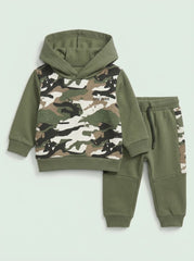 Boys' Camouflage Print Hoodie and Joggers Set