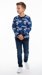 BOYS Blue Camo Sweatshirt