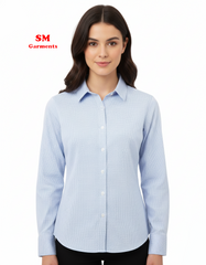 پریمیئر خواتین کی لمبی بازو گنگھم مائیکرو چیک شرٹ