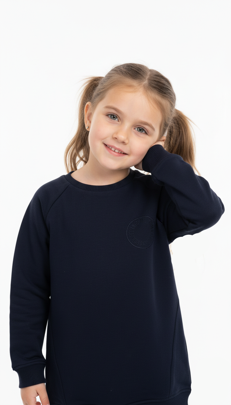 ROADWEAR Girls Long Sweatshirt With Embroided Logo