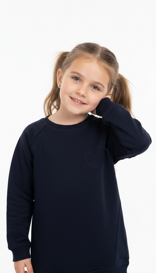 ROADWEAR Girls Long Sweatshirt With Embroided Logo