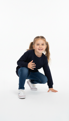 ROADWEAR Girls Long Sweatshirt With Embroided Logo