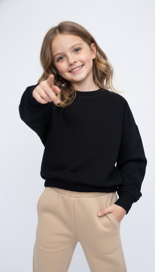 ZR Girls basic Cropped Sweatshirt