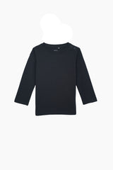 PRENATAL Unisex Baby Black Cotton Long Sleeve T-Shirt