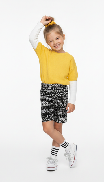 STUDIO33 Girls Pattern Printed shorts