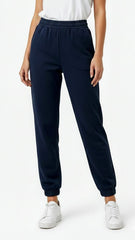 INEXTENSO WOMENS DARK NAVY BLUE PLUSH TROUSER