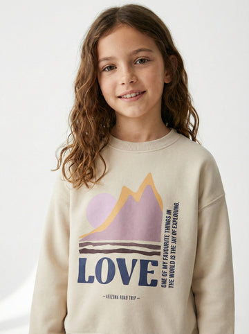 ZR Girls Printed Sweatshirt