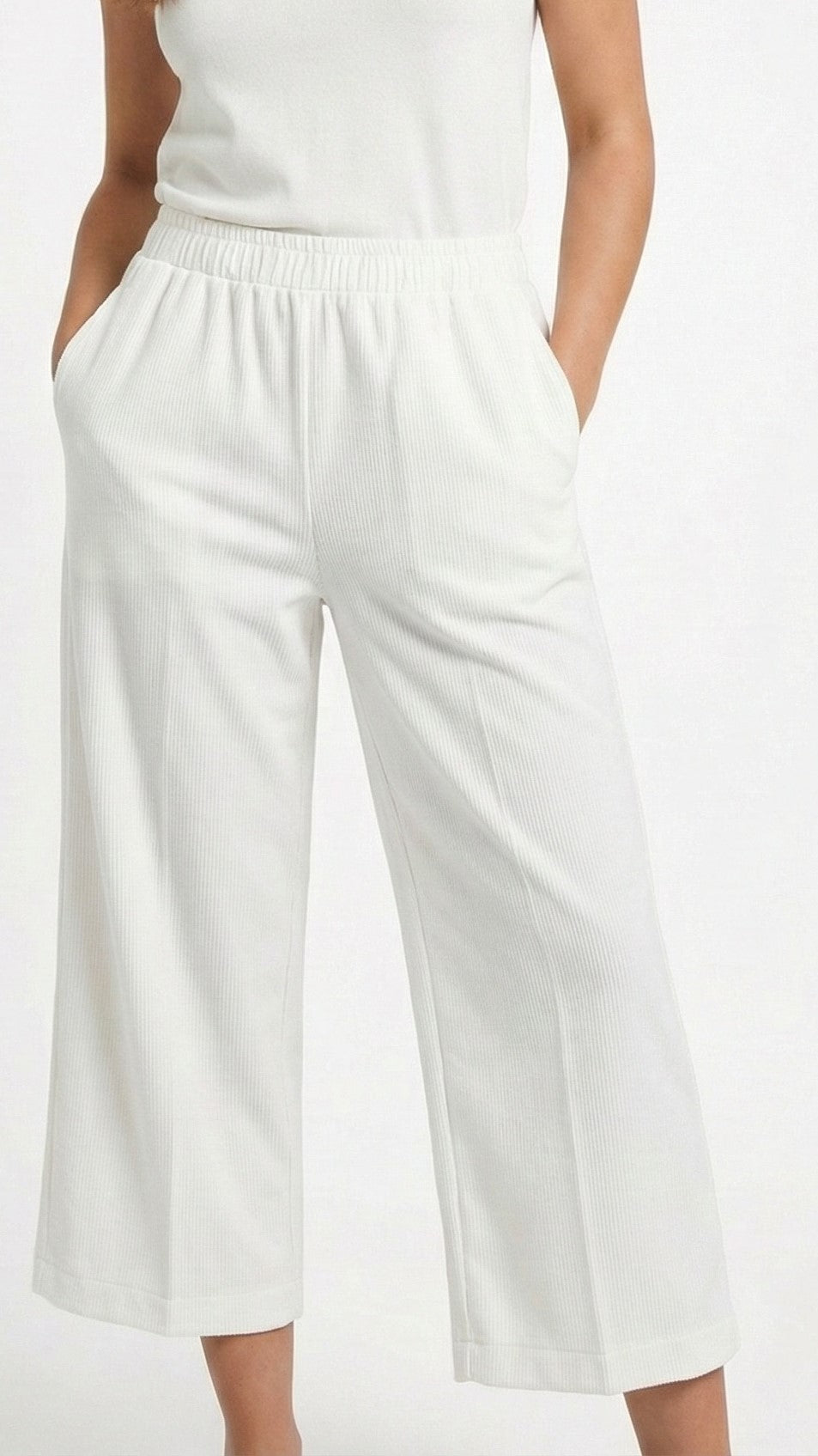 XINYASHIBEINI WOMENS CREAM RELAXED FIT TROUSER