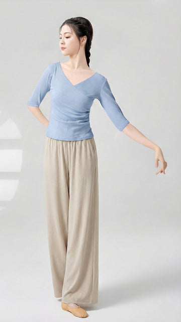 YUXUAN Women loose and elegant wide-leg Dance pants