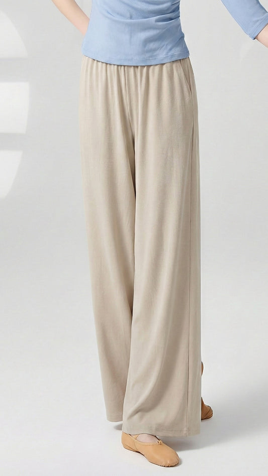 YUXUAN Women loose and elegant wide-leg Dance pants