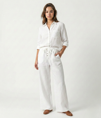 T.T Womens High Waisted Wide Leg Trousers