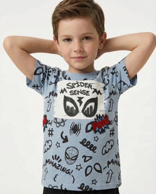 LCW Boys Spider Sense Graphic Cotton T-Shirt