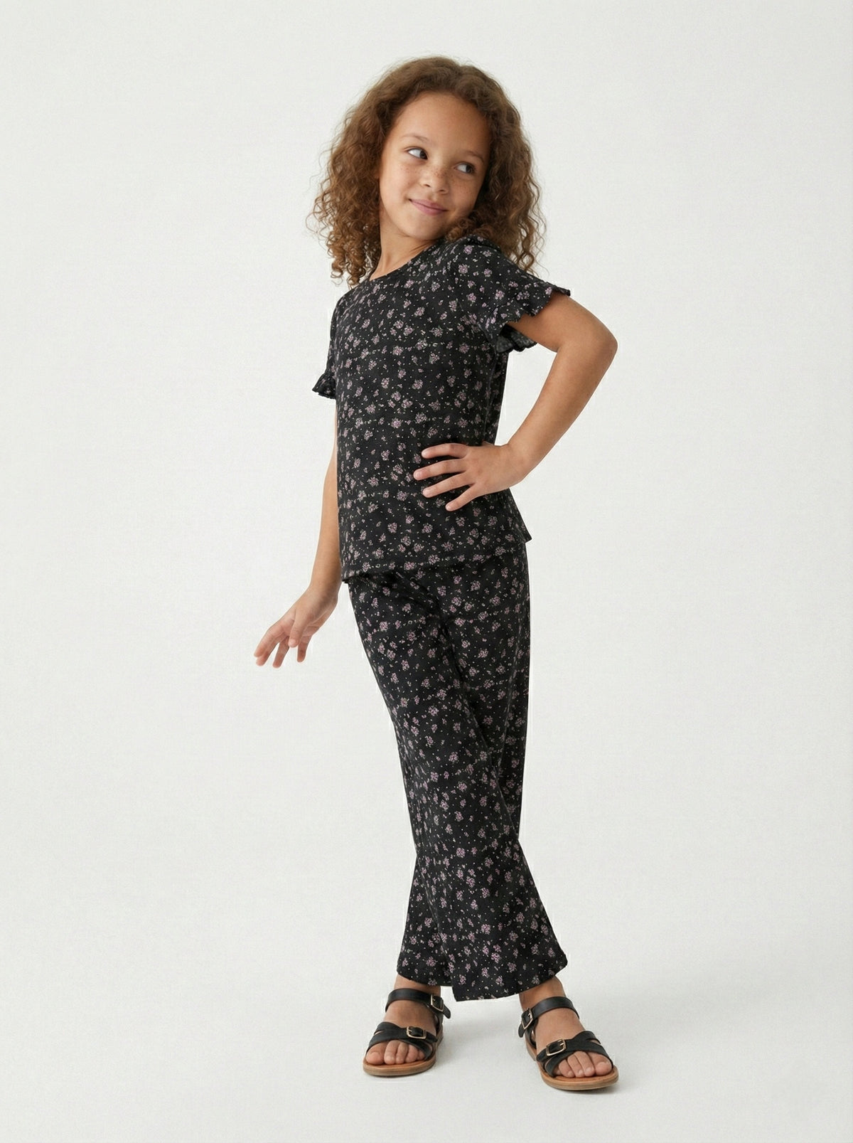 OKAIDI Girls Floral Two Piece Set