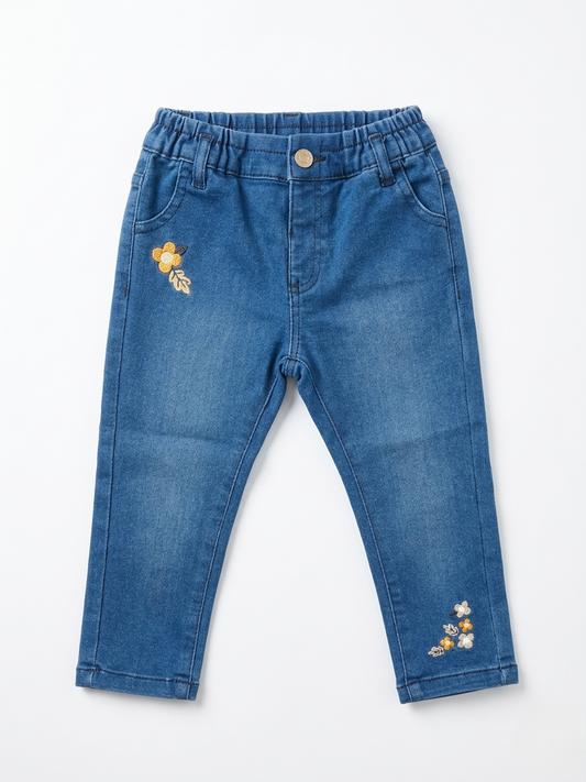 Prenatal Girls Embroidery Denim