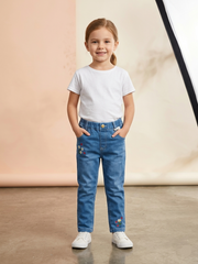 Prenatal Girls Embroidery Denim