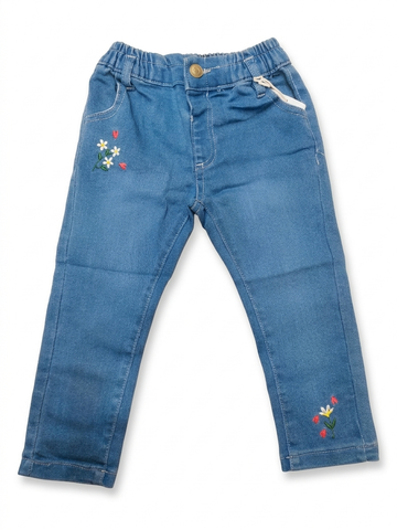 Prenatal Girls Embroidery Denim