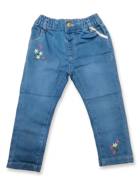 Prenatal Girls Embroidery Denim