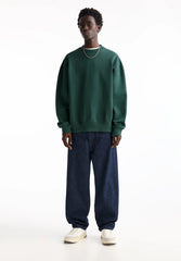 PULL & BEAR ROUND NECK - Sweatshirt - dark green