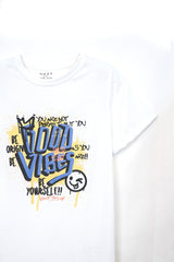 NEXT BOYS GOOD VIBES PRINT TEES