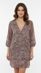 پیلی خواتین ویسکوز پرنٹ شدہ ٹاپ