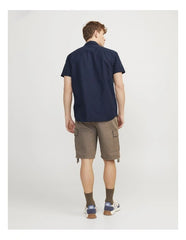 Men Summer Linen Blend Short Sleeves Shirt