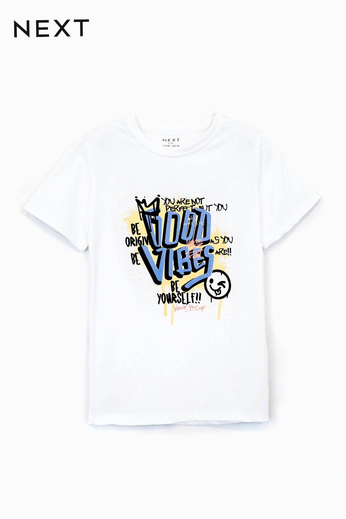 NEXT BOYS GOOD VIBES PRINT TEES