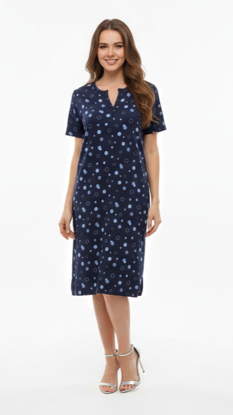 SUSSAN Womens Printed V Neck Dress