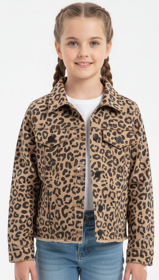 GIRLS PRINTED DENIM JACKET