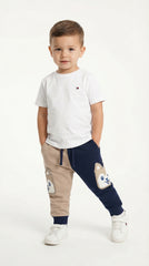 PRENATAL Boys Two Tone Animal Pockets Trouser
