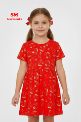 GIRLS CHERRY PRINTED DRESS