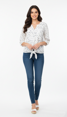 YESSICA Women Printed Tied up Shirt