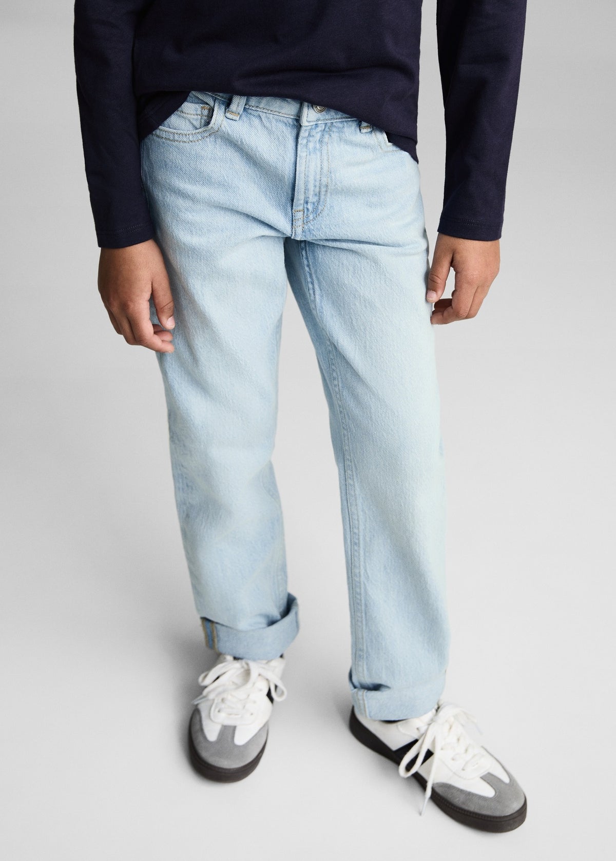 BOYS Straight jeans with turn-up