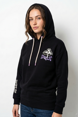 SUB LEVEL WOMENS BACKPRINT BLACK HOODIE