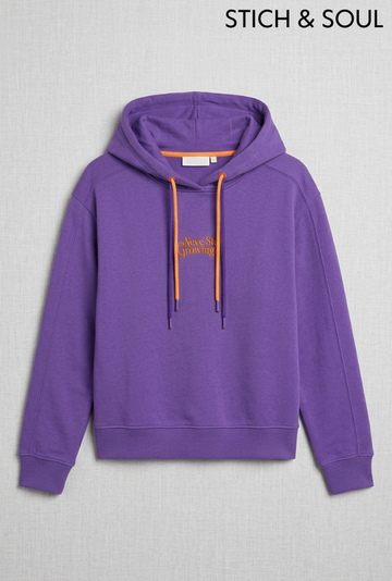 STICH & SOUL WOMENS DOUBLE DRAWSTRING EMBROIDED HOODIE