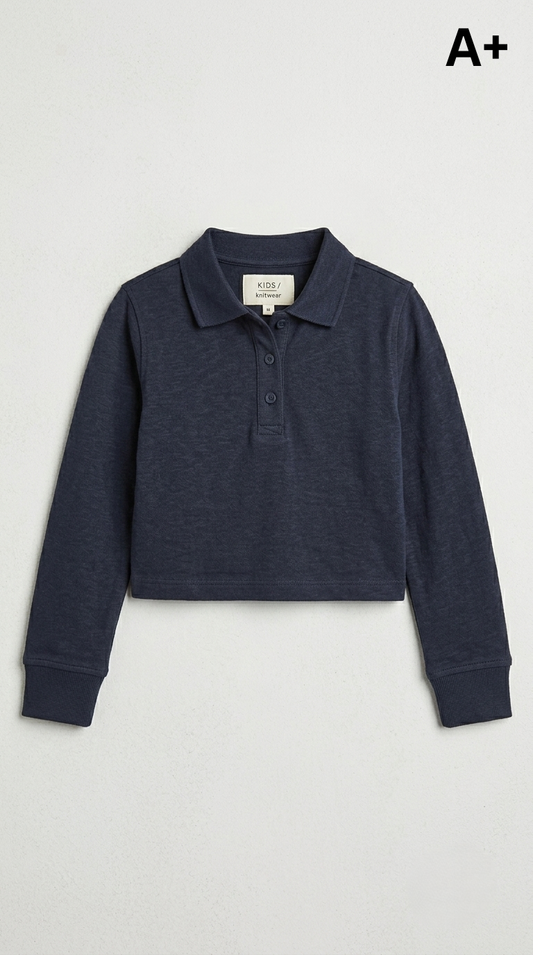 YOUTH A+ GIRLS CROPPED POLO