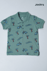 JUNIOR Boys Graphic Printed Polo Shirt