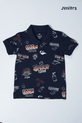 JUNIOR Boys Graphic Printed Polo Shirt