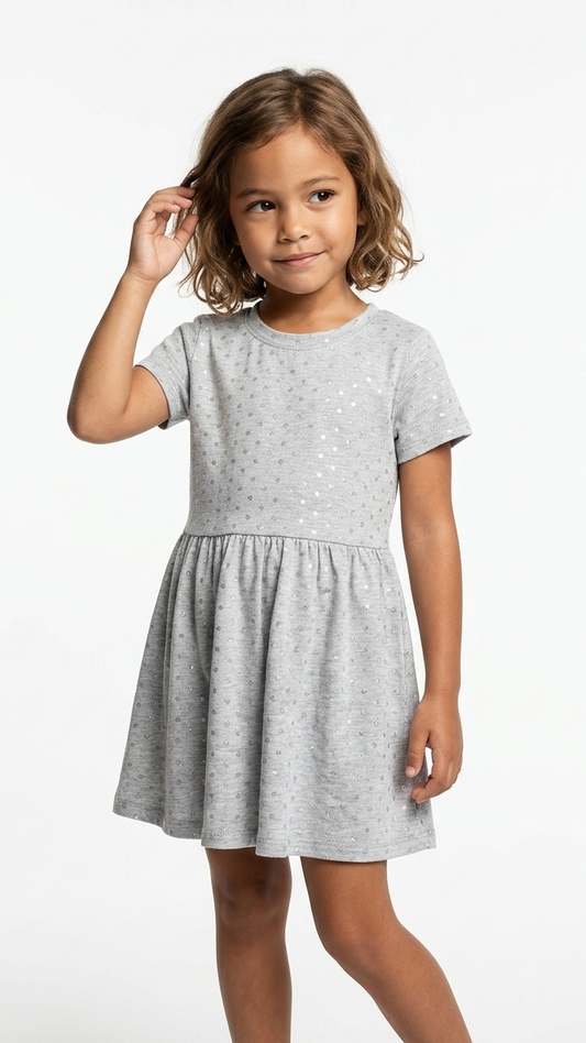 LC WAIKIKI Girls Printed Polka Dot Dress