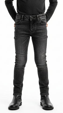 KIABI BOYS BLACK WASH JEANS