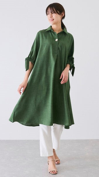 TRUBE Women Sleeve ribbon dress