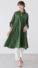 TRUBE Women Sleeve ribbon dress