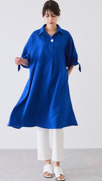 TRUBE Women Sleeve ribbon dress