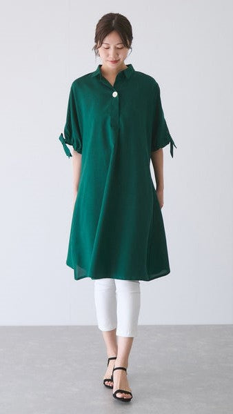 TRUBE Women Sleeve ribbon dress