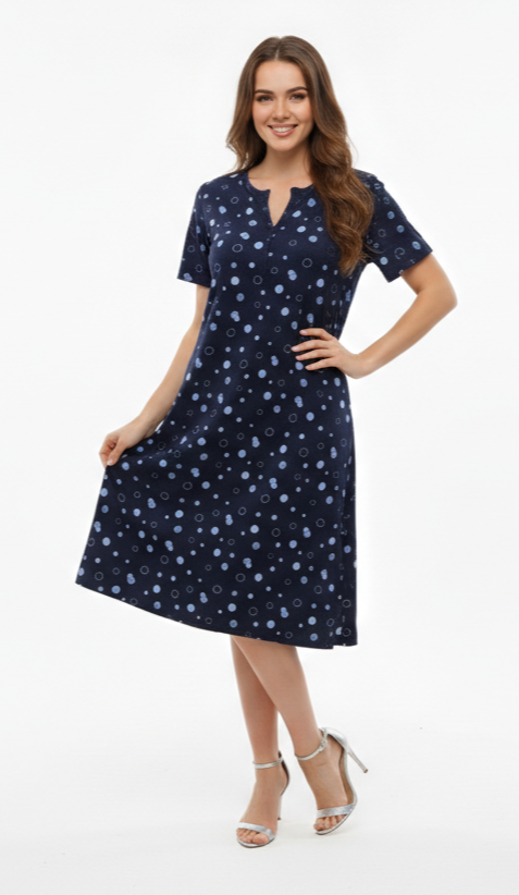 SUSSAN Womens Printed V Neck Dress