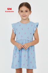 GIRLS FLAMINGO PRINTED DRESS