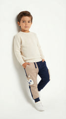 PRENATAL Boys Two Tone Animal Pockets Trouser