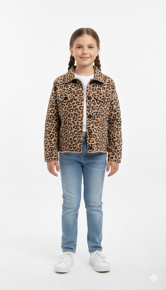 GIRLS PRINTED DENIM JACKET