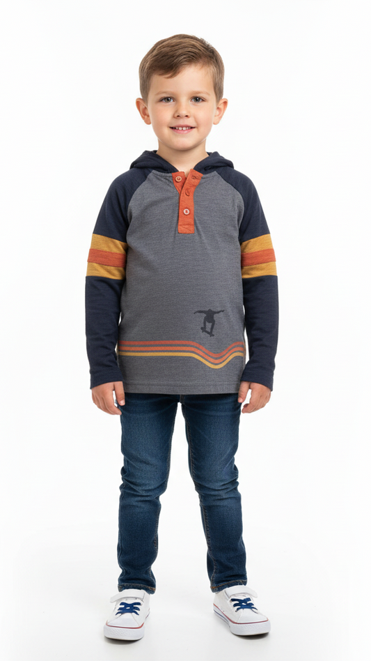ROADWEAR BOYS SHARK PRINTED HOODIE