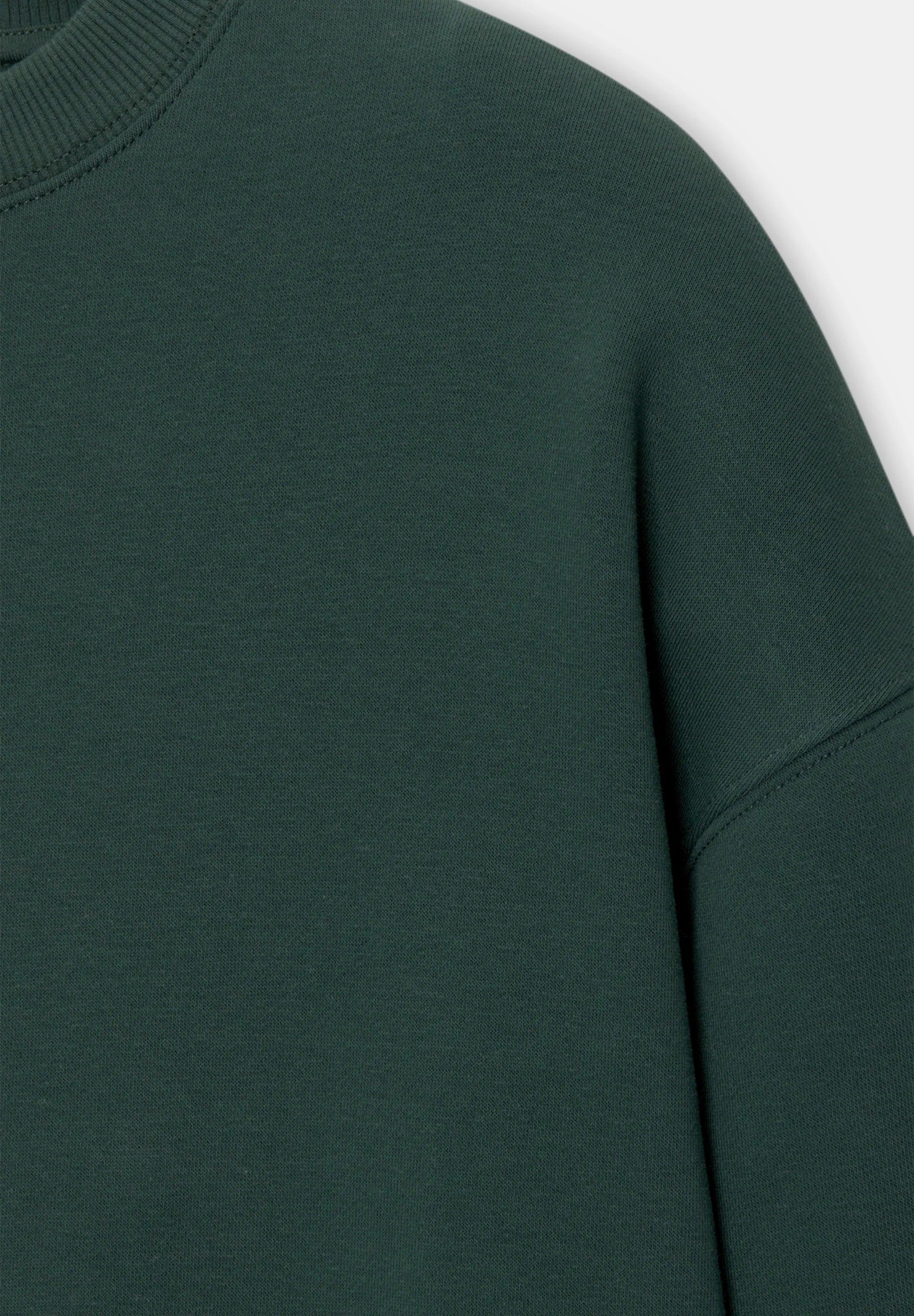 PULL & BEAR ROUND NECK - Sweatshirt - dark green